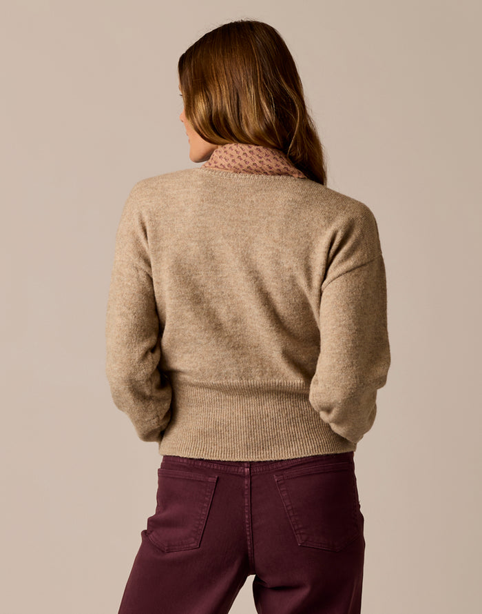 Ruth Reversible Fuzzy Sweater: Barley