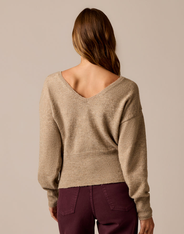 Ruth Reversible Fuzzy Sweater: Barley