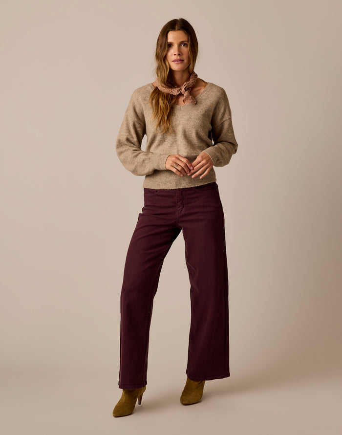 Ruth Reversible Fuzzy Sweater: Barley