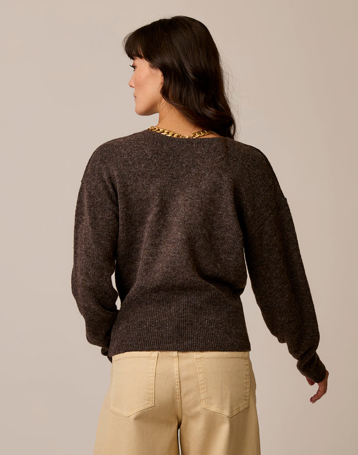 Ruth Reversible Fuzzy Sweater: Woodland