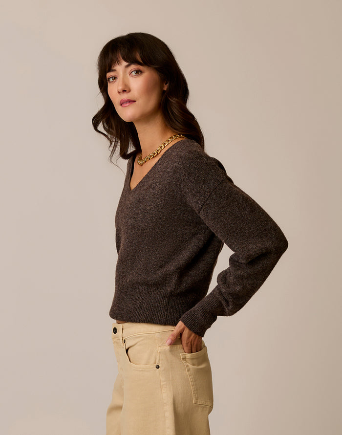 Ruth Reversible Fuzzy Sweater: Woodland