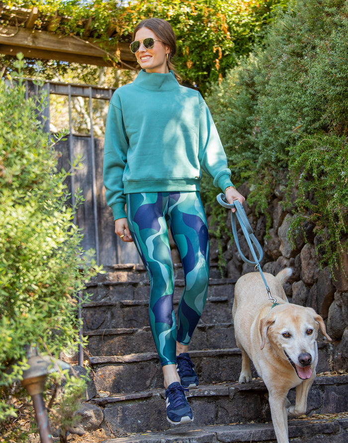 Saluda Compression Tight: River Stripe - FINAL SALE