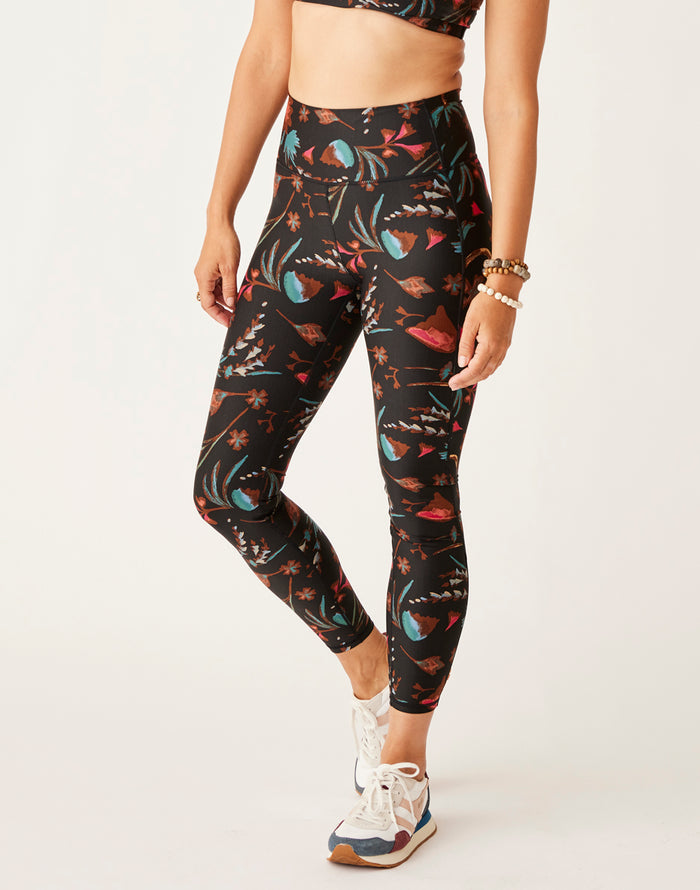 Saluda Compression Tight: Scattered Floral - FINAL SALE