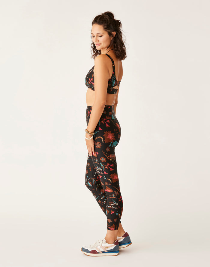 Saluda Compression Tight: Scattered Floral - FINAL SALE
