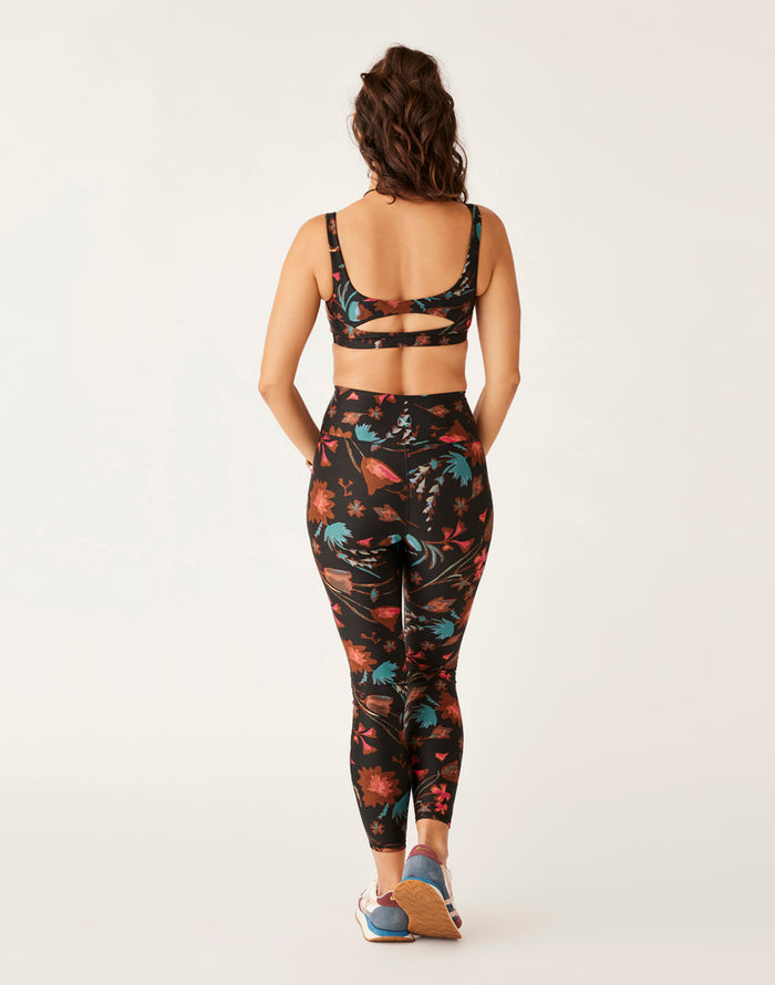 Saluda Compression Tight: Scattered Floral - FINAL SALE