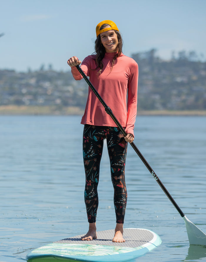 Saluda Compression Tight: Scattered Floral - FINAL SALE