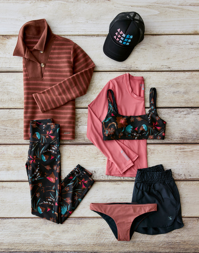 Saluda Compression Tight: Scattered Floral - FINAL SALE