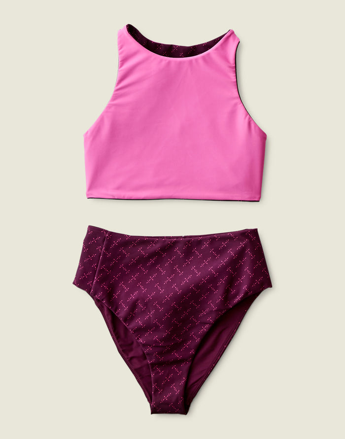 Sanitas Compression Reversible Top: Disco/Hot Pink - FINAL SALE