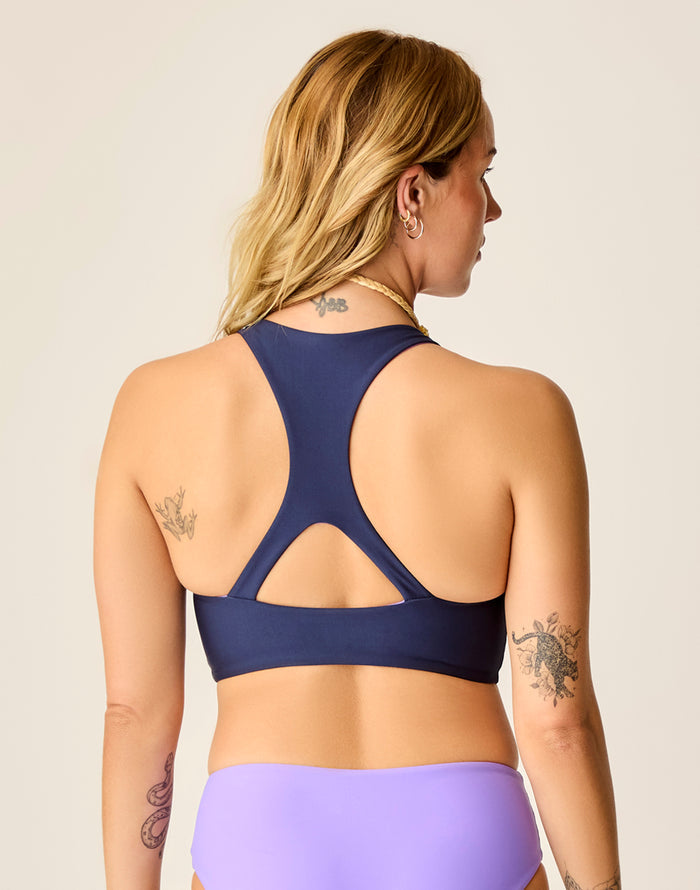 Sanitas Compression Reversible Top: Navy/Aster - FINAL SALE