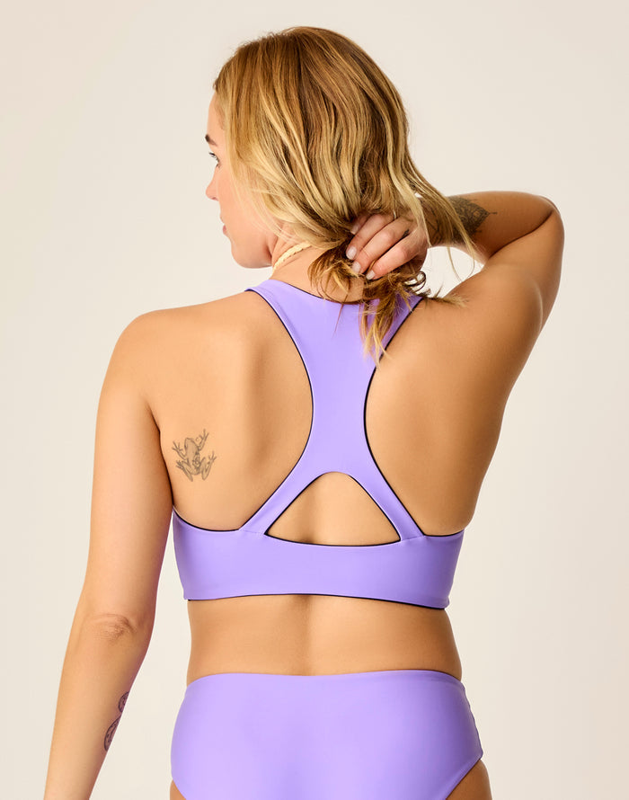 Sanitas Compression Reversible Top: Navy/Aster - FINAL SALE