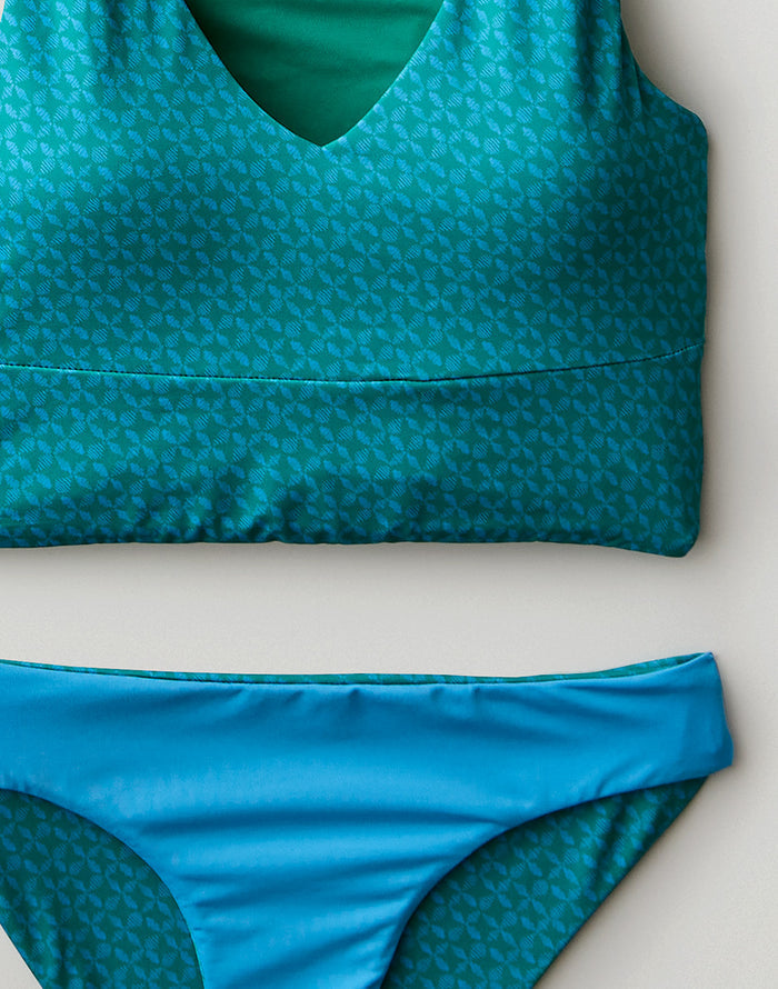 Sanitas Reversible Bottom: Jade Ticks/Lagoon