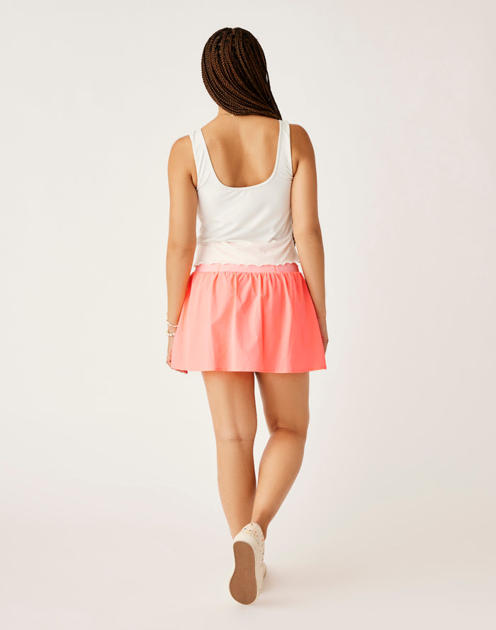 Sasha Balsa Skort: Electric Coral - FINAL SALE