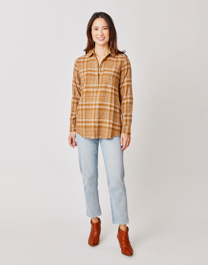 Sawyer Twill: Cocoa Plaid - FINAL SALE