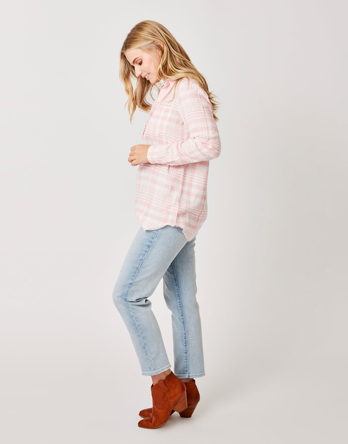 Sawyer Twill: Grapefruit Plaid - FINAL SALE