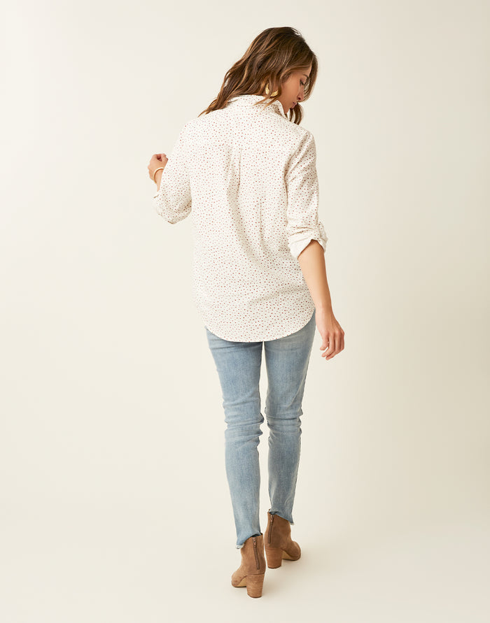 Sawyer Twill Tunic: Cloud Polka Dot - FINAL SALE