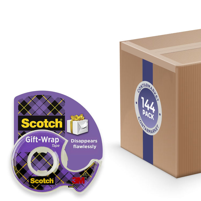 Scotch Satin Gift Wrap Tape 3/4 x 650 in #15 - 144 Pack