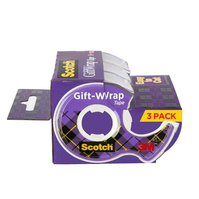 Scotch Satin Gift Wrap Tape 3CT 3/4 x 350 in - 72 Pack