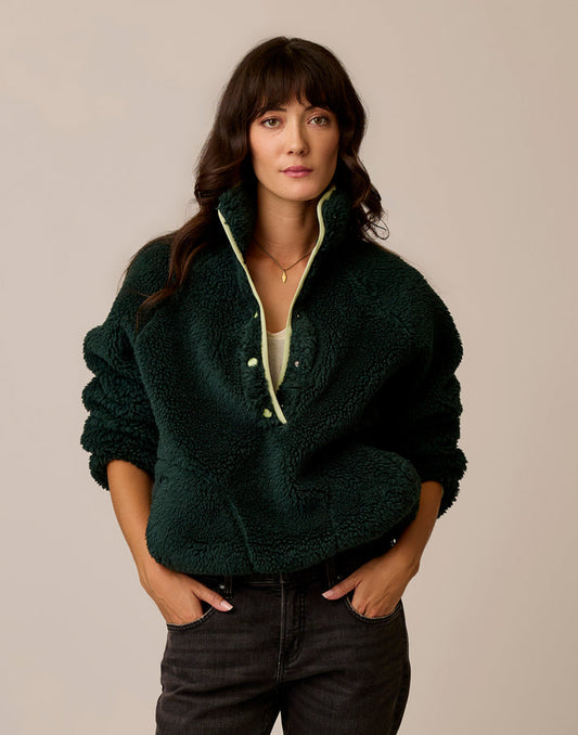 Scout Fleece Pullover: Dark Pine
