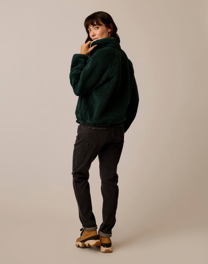 Scout Fleece Pullover: Dark Pine