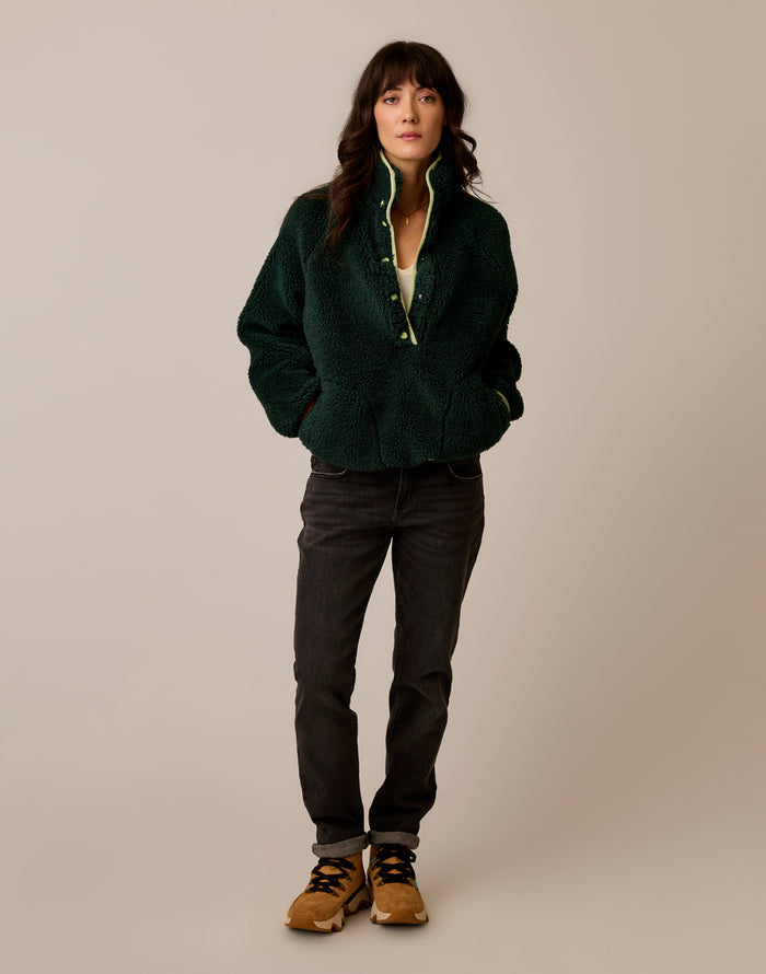 Scout Fleece Pullover: Dark Pine