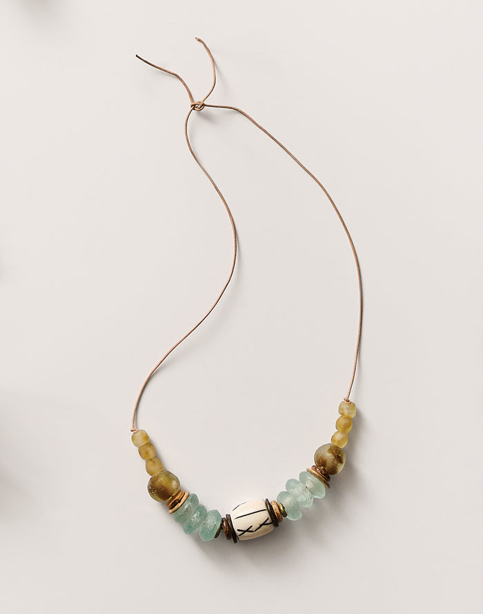 Sea Glass Chunky Necklace: Multi