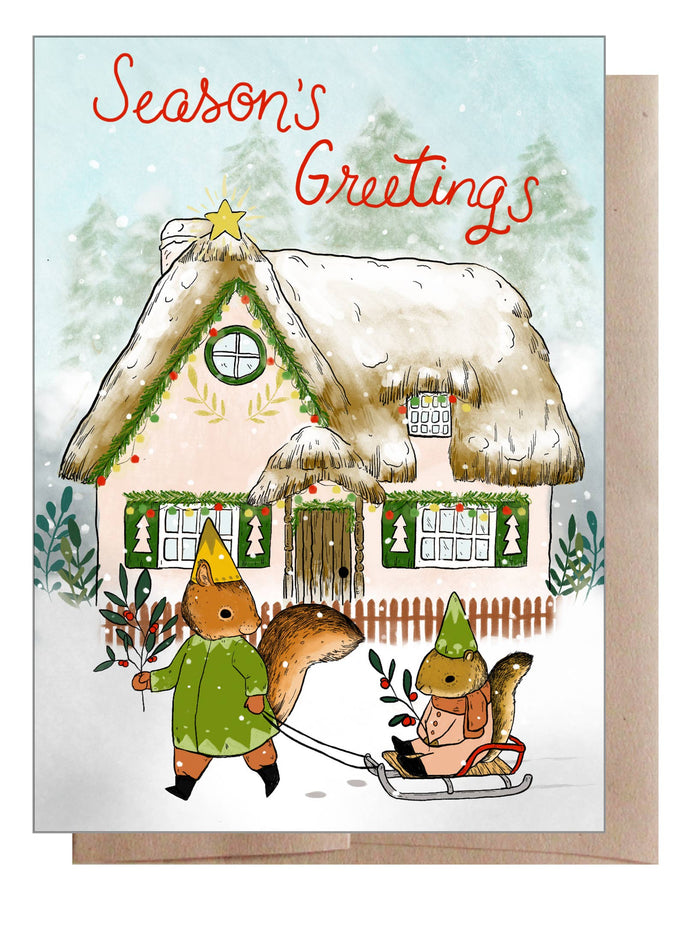 Season’s Greetings Holiday Card by Marika Paz