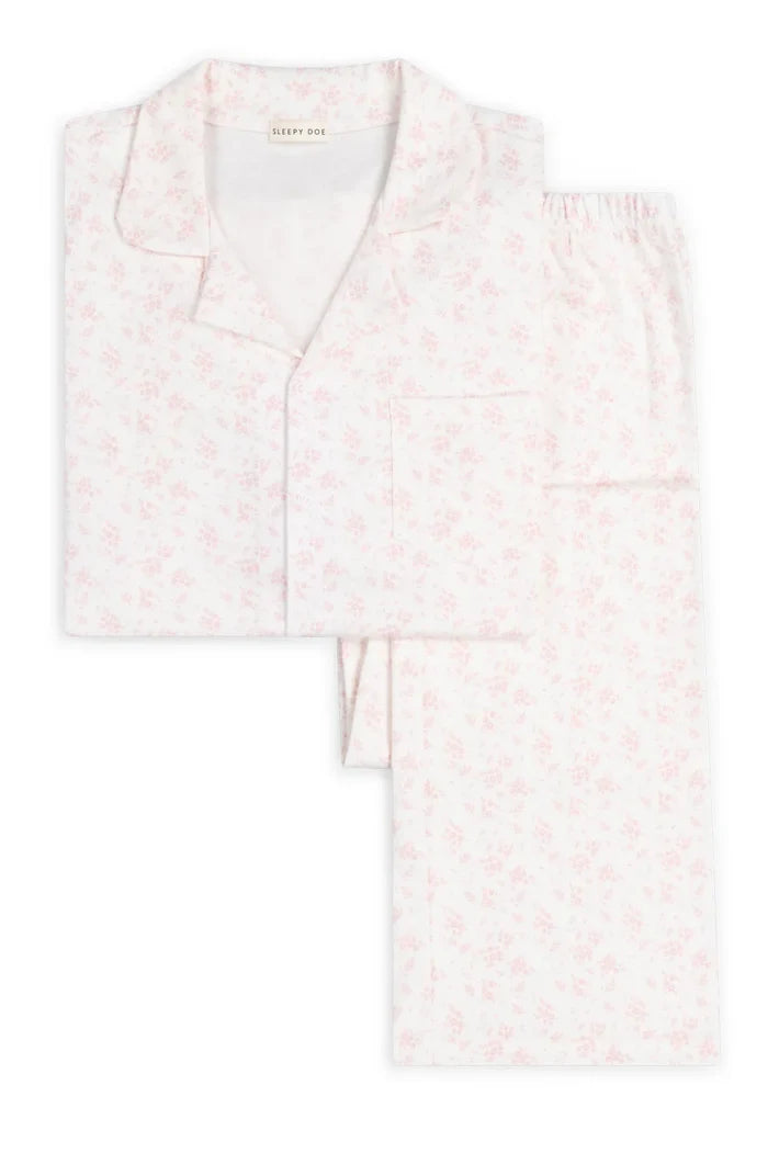 SECONDS* WOMENS CLASSIC PYJAMA SET | DITSY PINK