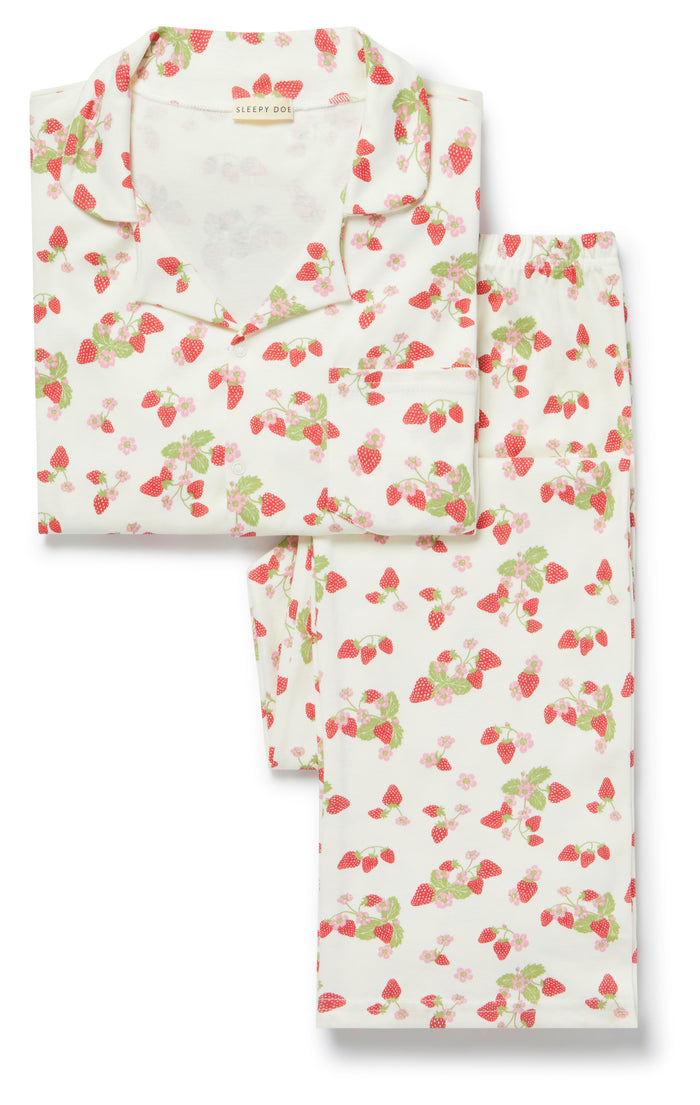SECONDS* WOMENS CLASSIC PYJAMA SET | STRAWBERRY