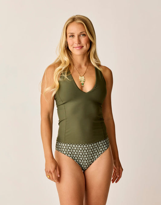 Serenity Compression Tankini: Dark Fir