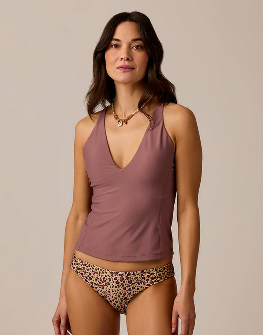 Serenity Compression Tankini: Rose Taupe