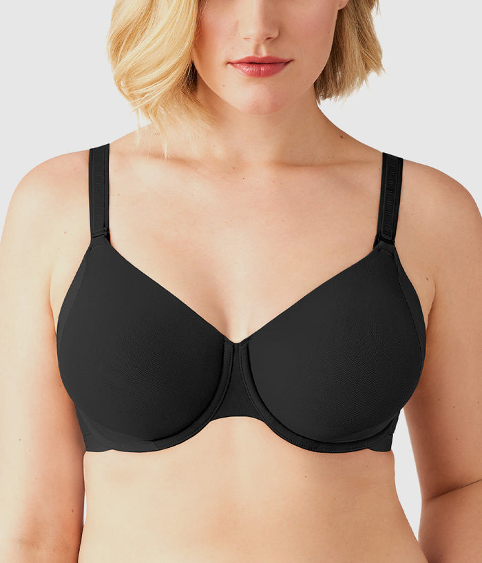 Shape Revelation® Uneven Underwire Bra: Black