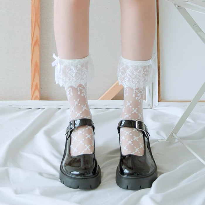 ♡ Sheer Crystal Socks ♡