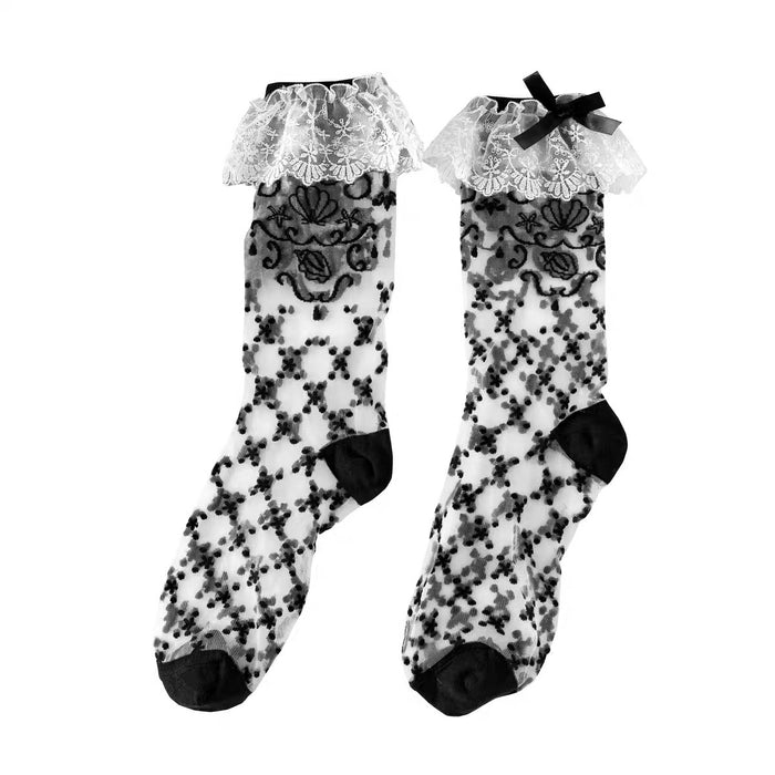 ♡ Sheer Crystal Socks ♡