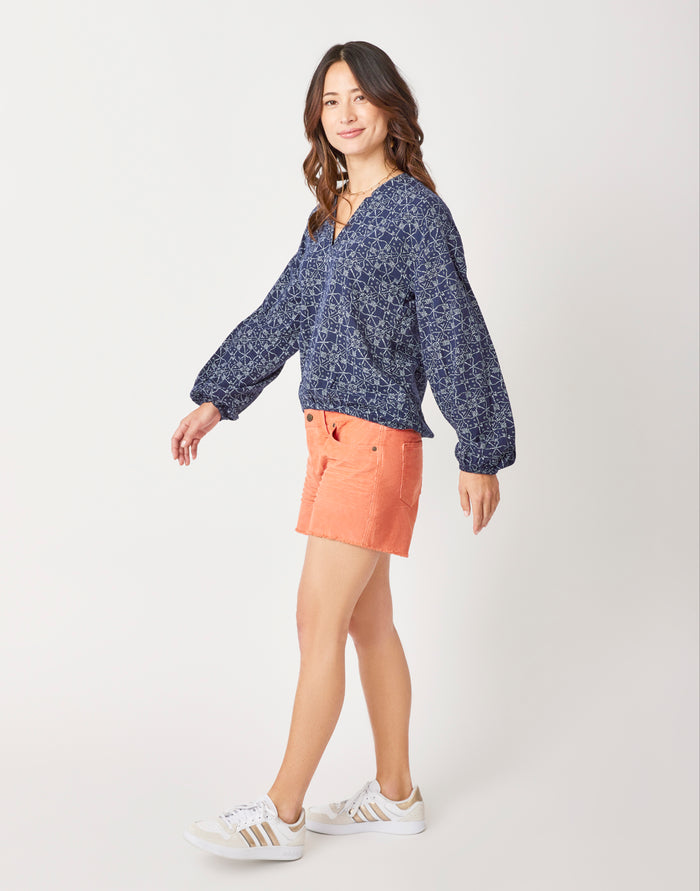 Shelby Top: Navy Bandana - FINAL SALE