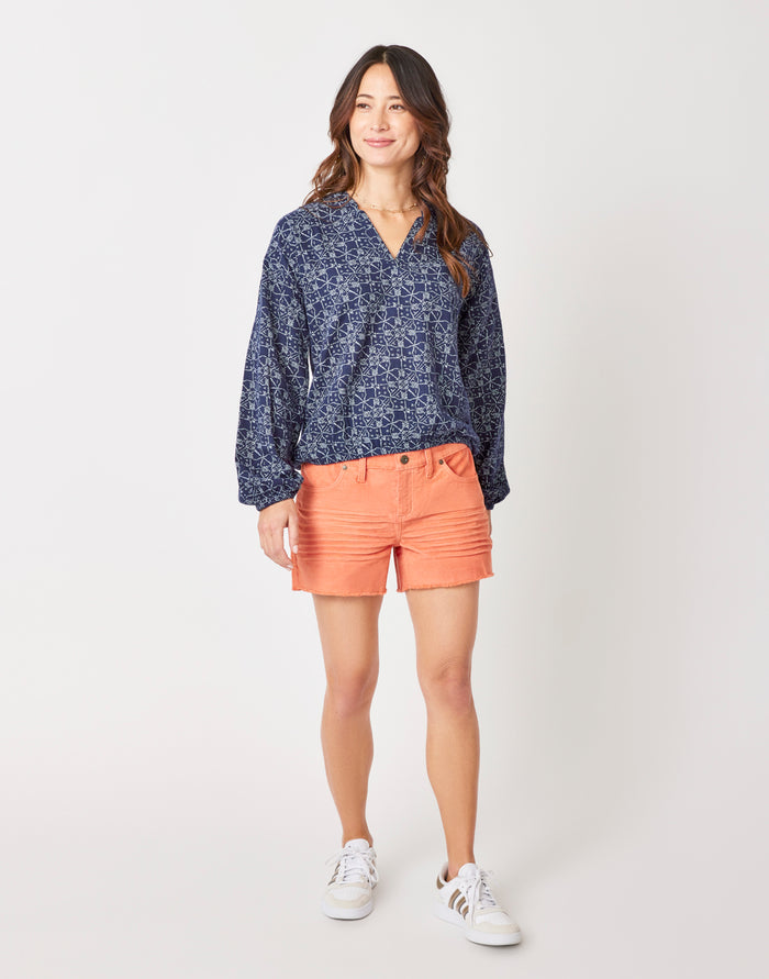 Shelby Top: Navy Bandana - FINAL SALE