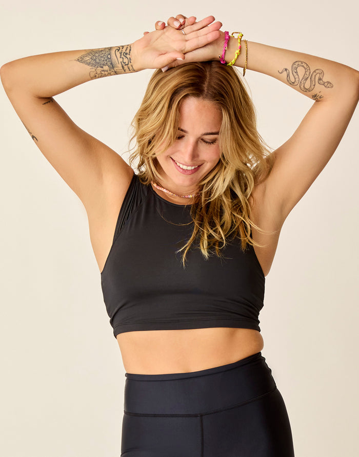 Shoreline Top: Black w. Rum - FINAL SALE