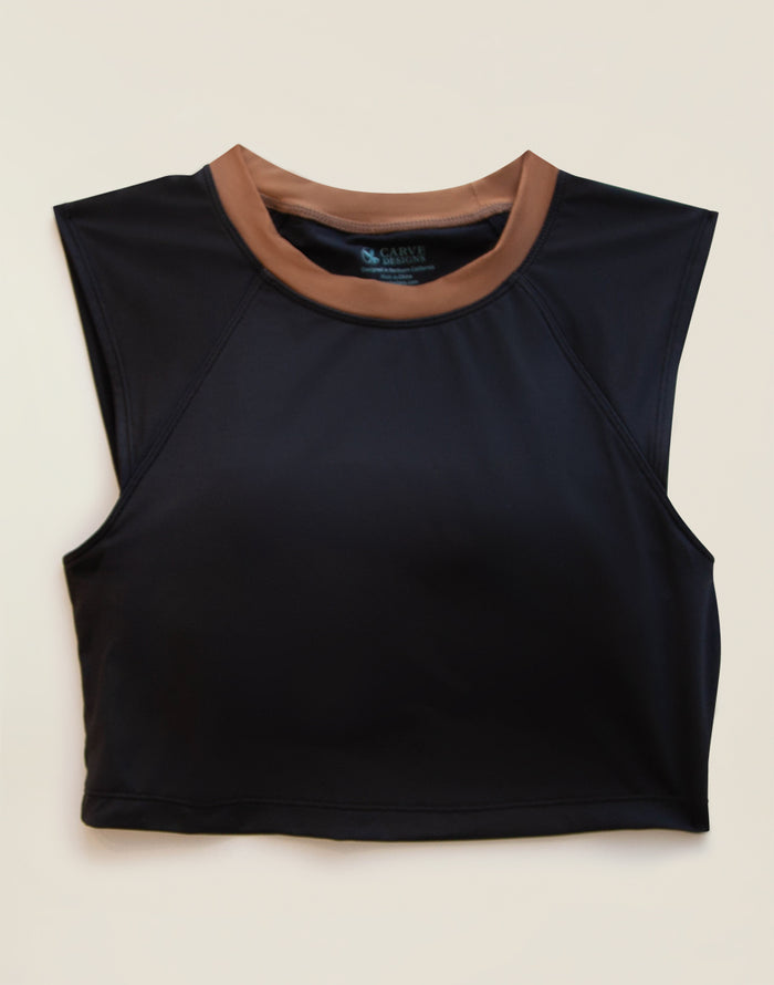 Shoreline Top: Black w. Rum - FINAL SALE