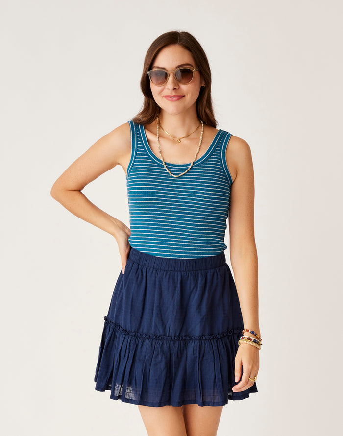 Sienna Textured Skirt: Navy - FINAL SALE