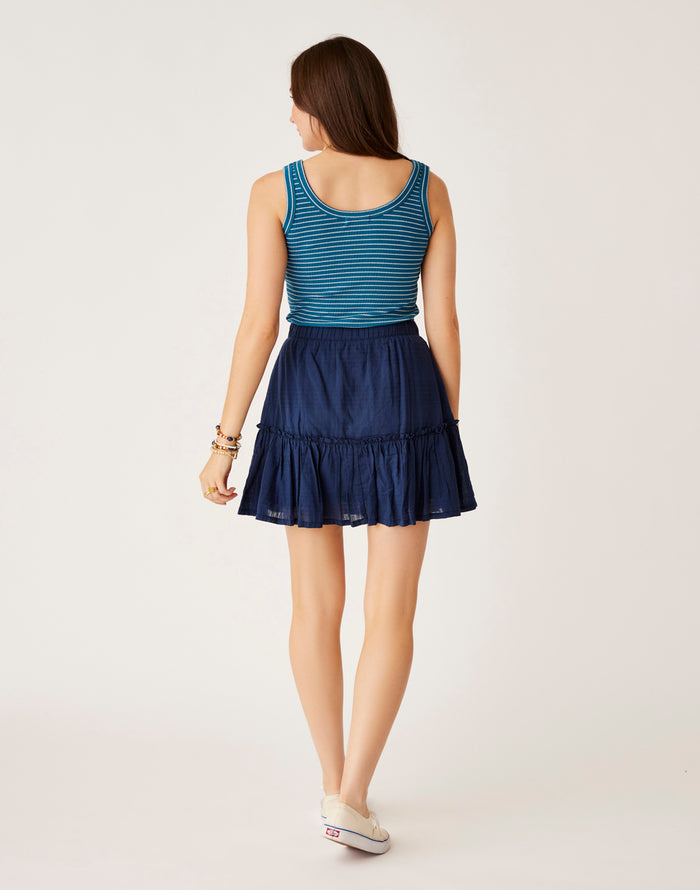Sienna Textured Skirt: Navy - FINAL SALE