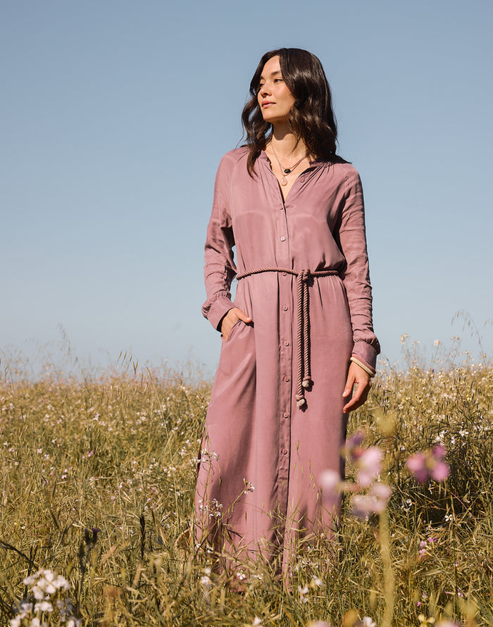 Solana Kindsilk Dress: Rose Taupe