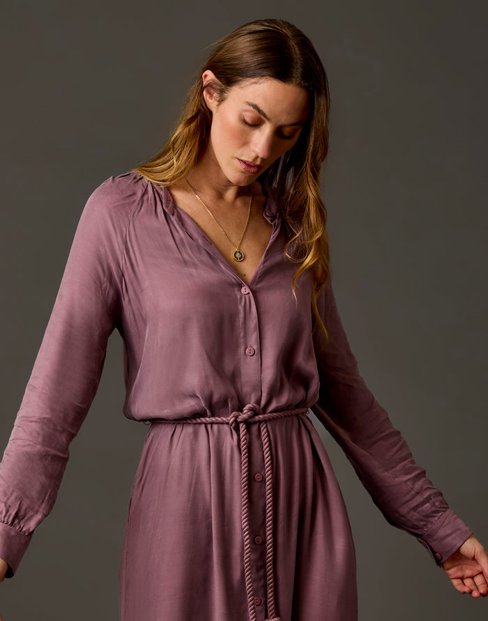 Solana Kindsilk Dress: Rose Taupe