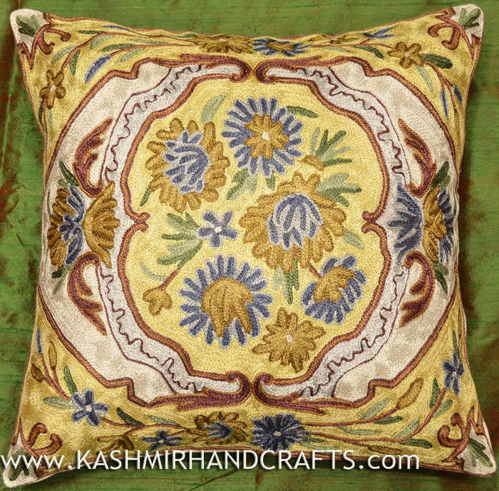 spring autumn dahlias decorative pillow cover - Kashmir Designs