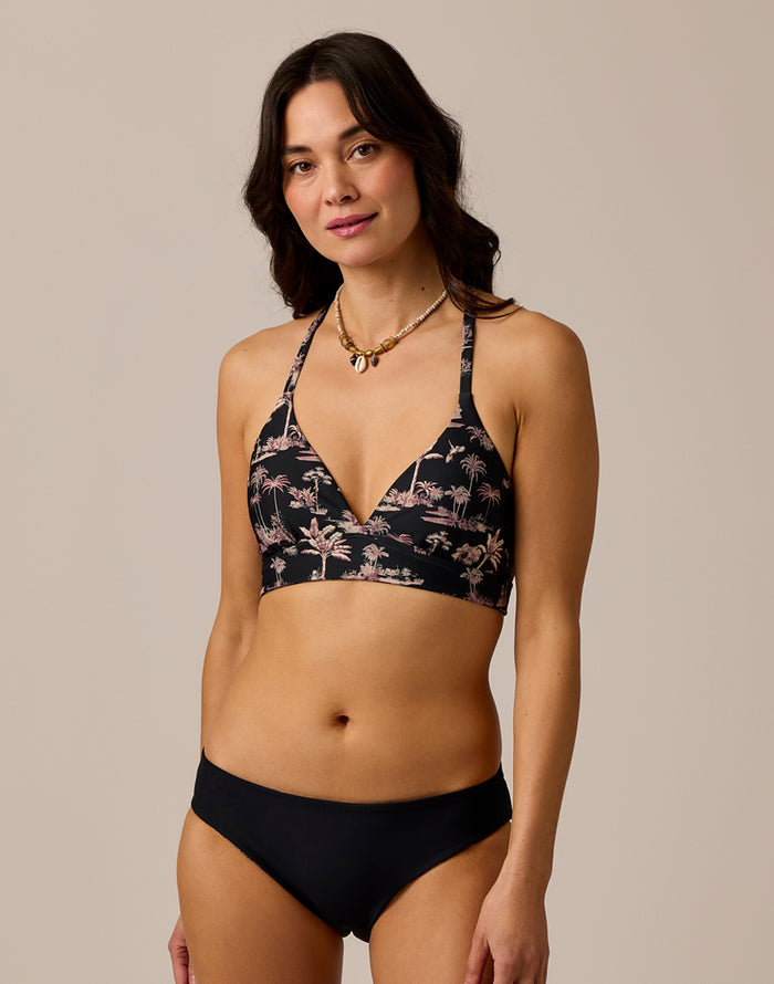 St. Barth Compression Reversible Bottom: Black Toile/Black