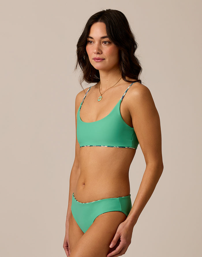 St. Barth Compression Reversible Bottom: Folk Floral/Grass