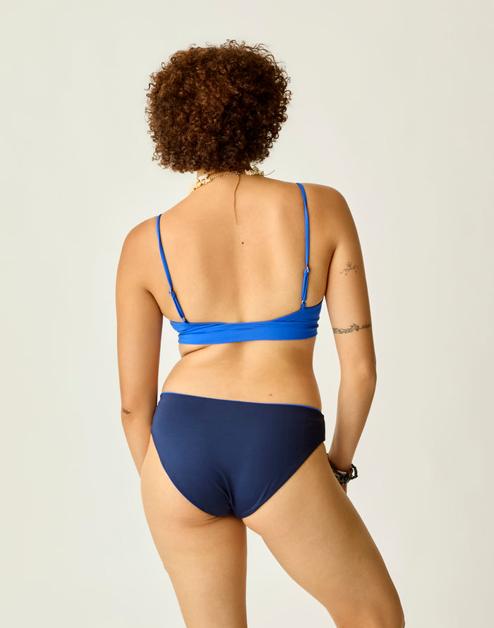St. Barth Reversible Bottom: Billie Blue/Navy - FINAL SALE