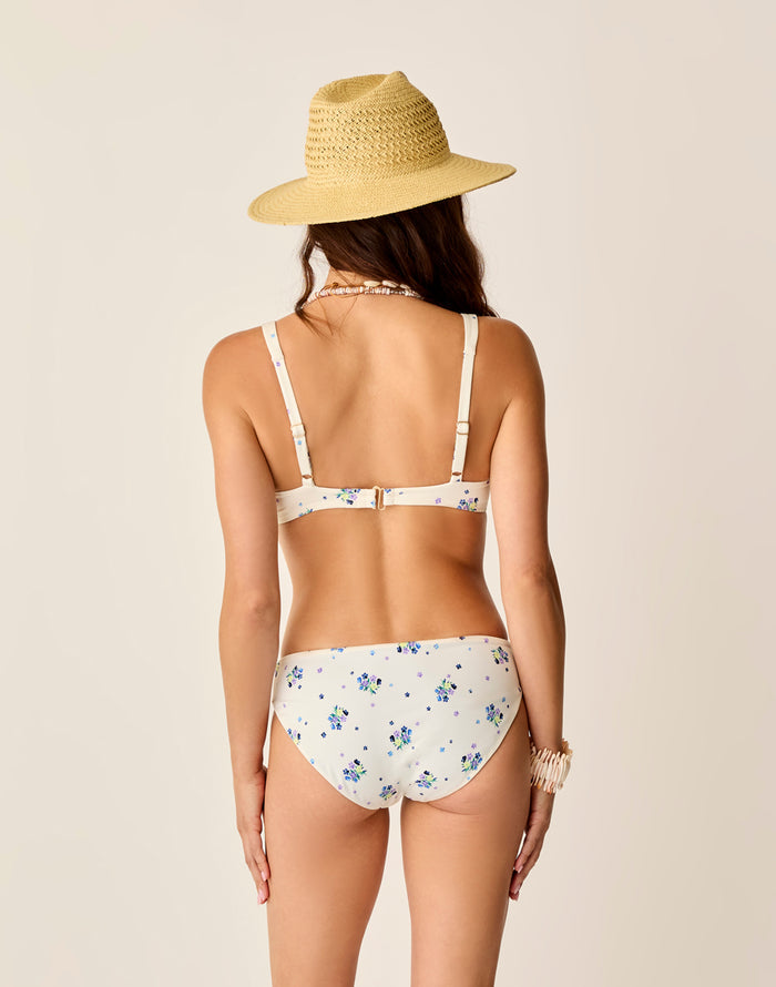 St. Barth Reversible Bottom: Pearl Floret/Lagoon