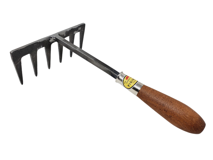 Steel Hand Rake-Red Pig Garden Tools-Atlas Preservation