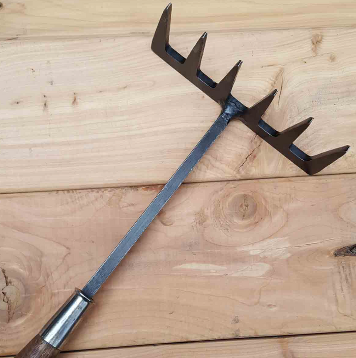 Steel Hand Rake-Red Pig Garden Tools-Atlas Preservation