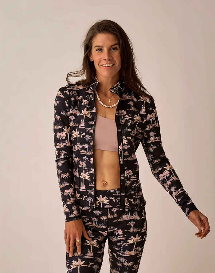 Stella Zip-Up Jacket: Black Toile