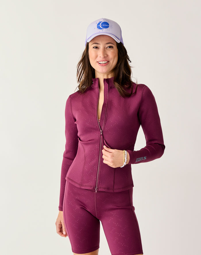 Stella Zip-Up Jacket: Disco Embossed - FINAL SALE